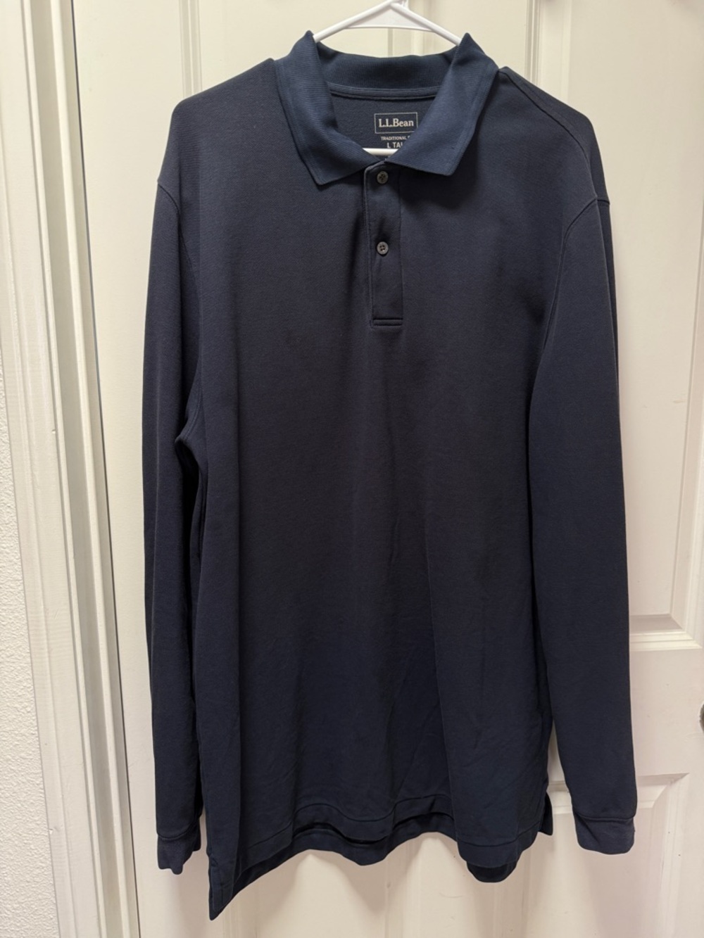 L.L. Bean Men's Long Sleeve Polo - Navy Blue